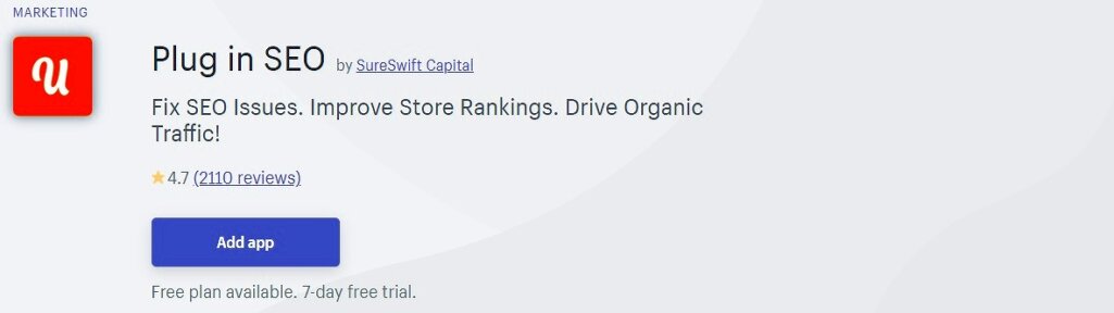SEOアプリのスタンダード Plug in SEO