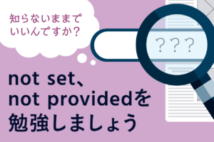 Googleアナリティクスのnot set、not providedとは？データの中身を見る方法