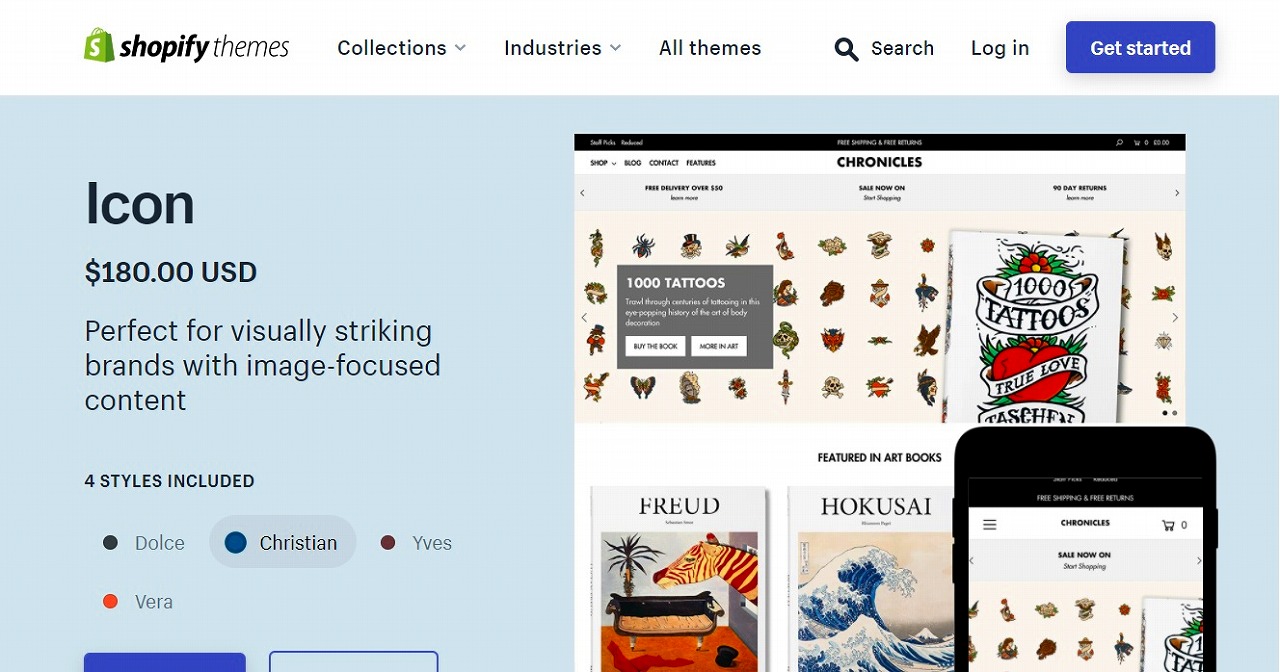 おすすめのShopifyテーマ11:Icon