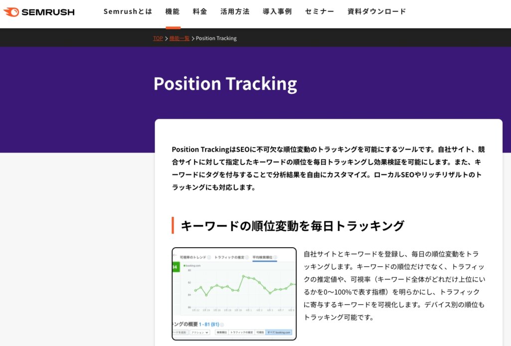 Semrush Position Tracking