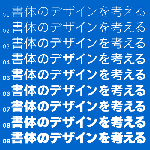 ルイカ(無料お試し版):ウェイトの揃ったゴシック体