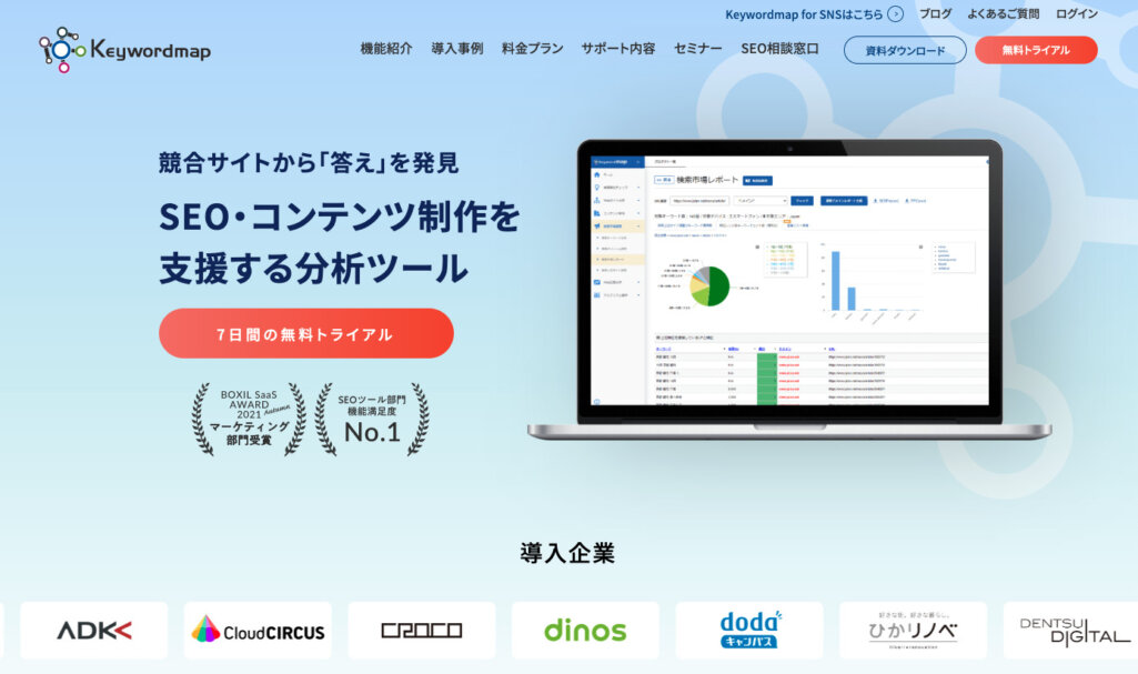 SEOマーケティングに欠かせないツール「keywordmap」を紹介