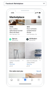 Facebook上の検索・Marketplaceの検索