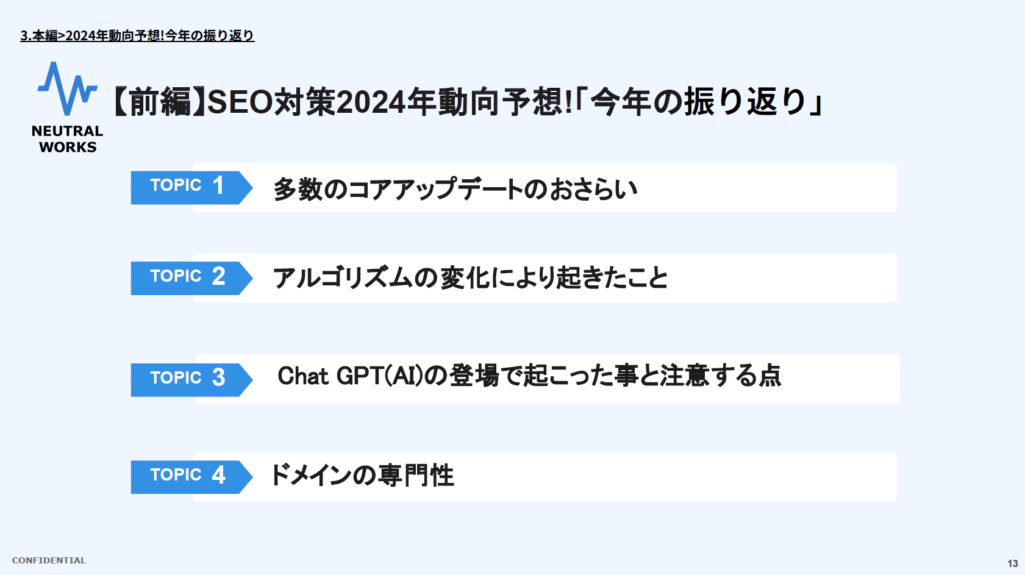 2023年のSEO対策の振り返り